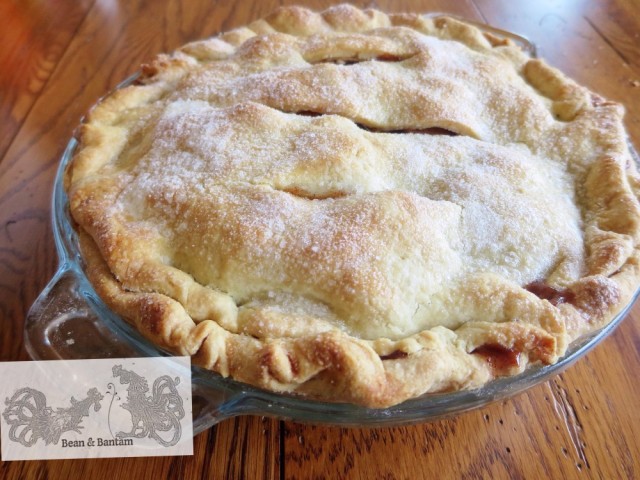 Make pie from scratch: crust made from real butter is better, and easy to make. This one is nicely browned out of the oven. Recipe at Bean & Bantam.